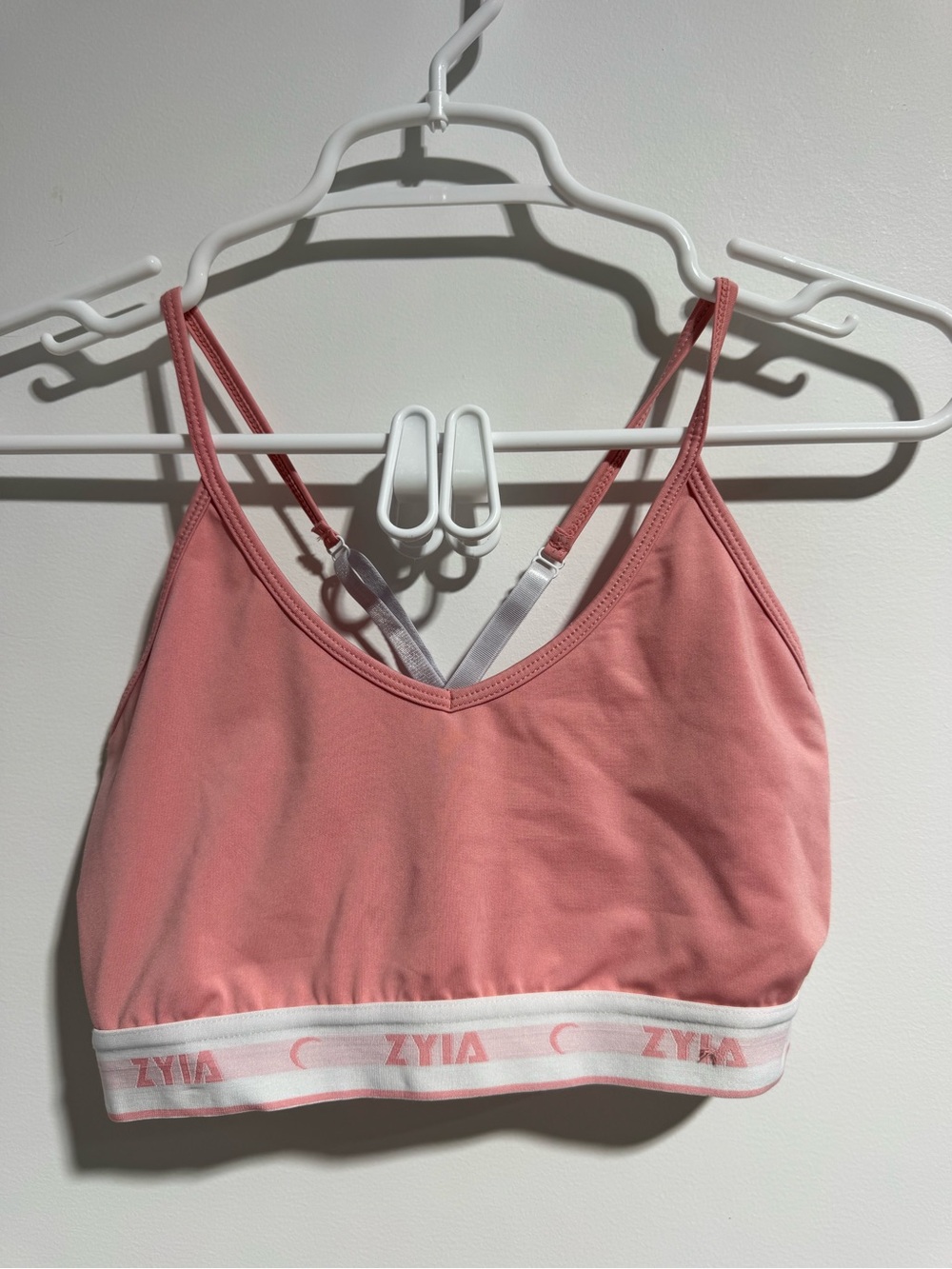 ZYIA Pink Bralette with Contrast Band Size XS, can fit Small